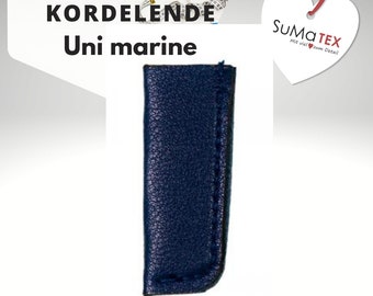 Kordelstopper Kordelende UNI marine Kunstleder