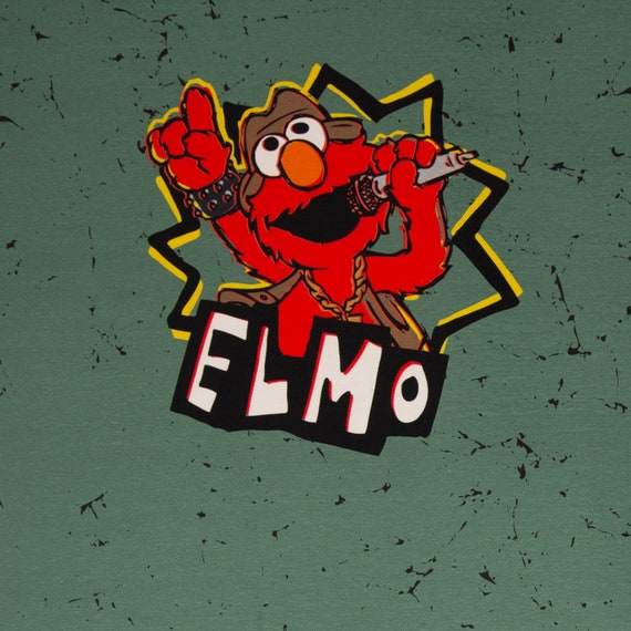 Jersey Sesame Street ELMO Panel 75 X 150 Gray - Etsy