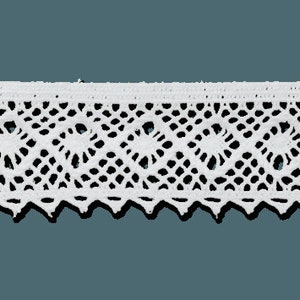 Lace bobbin lace 25 mm white