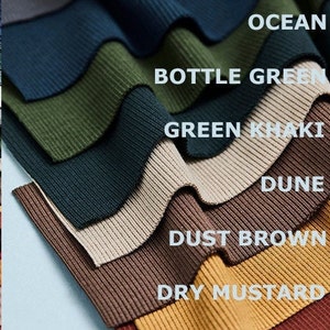 Organic 2x1 Rib Bio Jersey Rib Jersey various colors ribbed