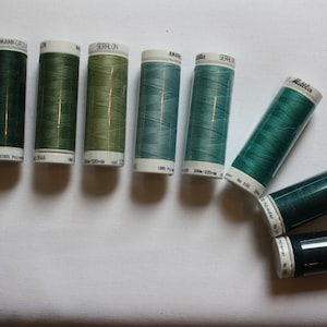Mettler Seralon 200 m polyester light green blue green dark green