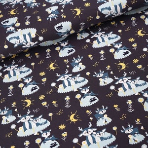 ORGANIC JERSEY Stoffonkel Luna Kitz dark blue