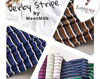 Derby TENCEL™ Modal Stripe Jersey - OEKO-TEX® - MeetMILK - Pond Derby TENCEL™ Modal Stripe Jersey - OEKO-TEX® - MeetMILK - Pond