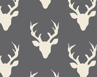 Art Gallery Jersey Deer Head dark grey / white