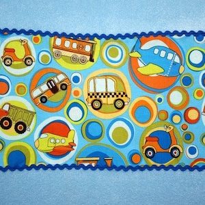 Changing table cover 75 x 55 cm, vehicles blue
