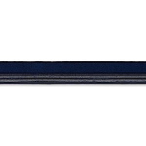 Edging tape bias binding decorative ribbon elastic band 20 mm blue silver glam