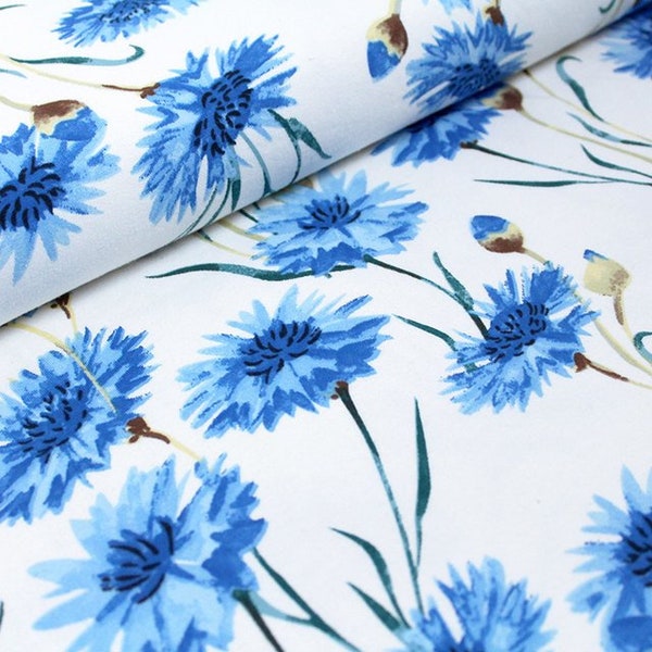 Bio Jersey Kornblume blau Stoffonkel