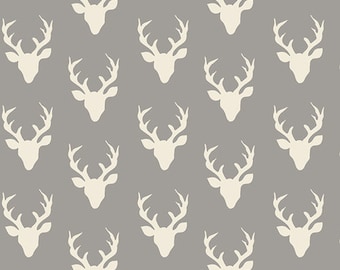 Jersey Deer Head Light Grey White Small