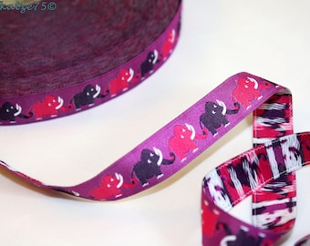 Woven ribbon Lillestoff Mamut purple 15 mm