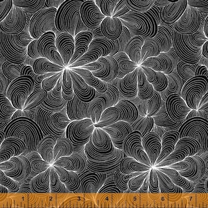 Cotton SWIRLY by windham fabrics black