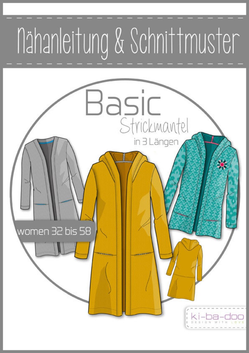 Pattern Women Basic Knit Coat GR 32-58