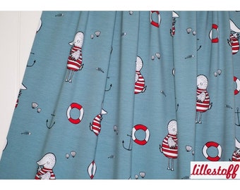 ORGANIC JERSEY Lillestoff Seatime maritime blue