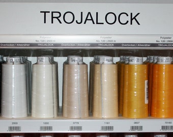 Trojalock Overlock 2500 m schwarz weiß beige gelb