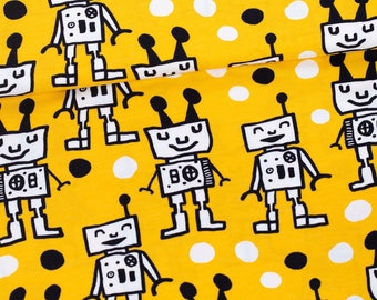 Organic Jersey PaaPii HAPPY ROBOTS sun yellow robot