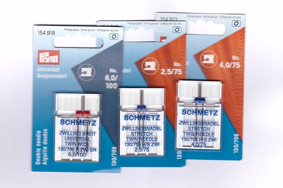 Prym Zwillingsnadel Nähmaschinennadeln 130/705 Standard 70-100 Schmetz