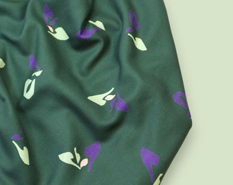 Viscose Crepe SPROUT by mind the Maker leaves green khaki