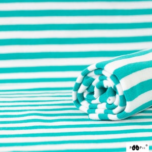 Organic cuffs stripes PaaPii turquoise white