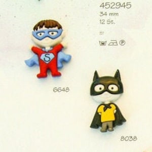 Button Polyester button Super Boy or Bad Boy eyelet 34 mm