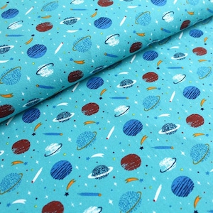 Organic JERSEY Stoffonkel Organic Jersey Planets Blue