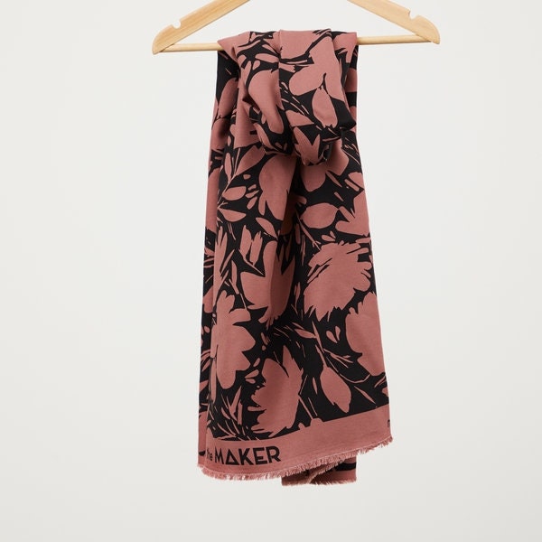 Viscose Crepe FLORAL SHADE in rosewood by Mind the Maker