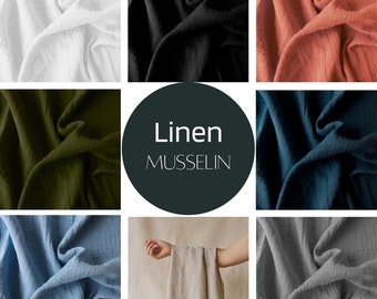 Linen muslin in 11 colors