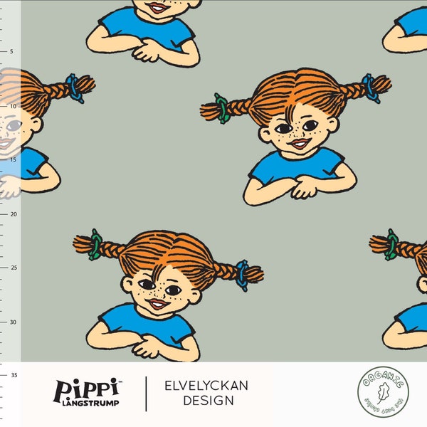 ORGANIC jersey PIPPi Longstocking in sea green Elvelyckan design