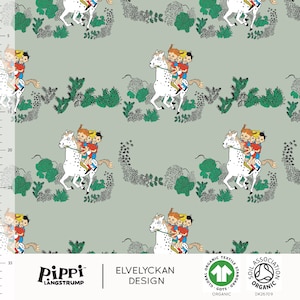 ORGANIC jersey PIPPi & Friends Longstocking in sea green Elvelyckan design