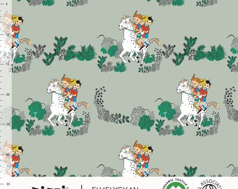 ORGANIC jersey PIPPi & Friends Longstocking in sea green Elvelyckan design