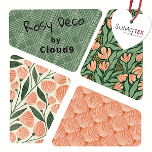 Organic cotton by Cloud9 Fabrics ROSY DECO