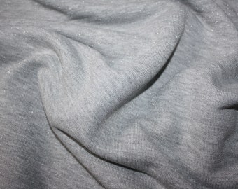 Summer sweat with lurex light gray silver