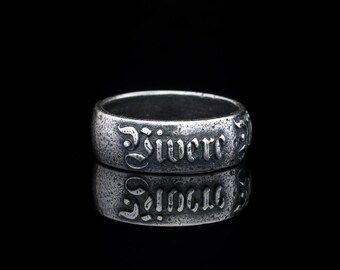 Latin Quote Ring Etsy
