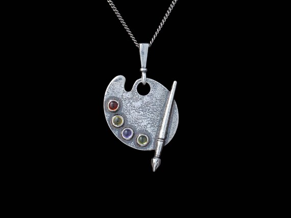 artist palette necklace