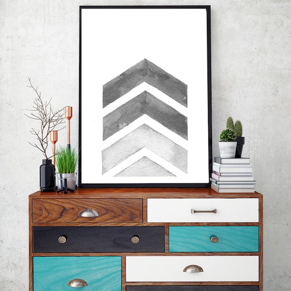 Chevron Wall Art - Etsy