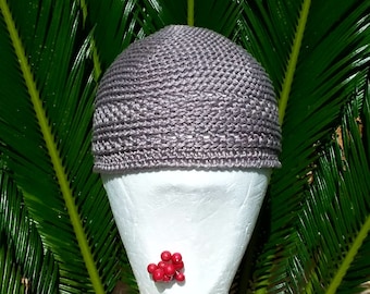 Crochet hat - skullcap hat unisex -- skull cap beanie - cotton skullcap for summer