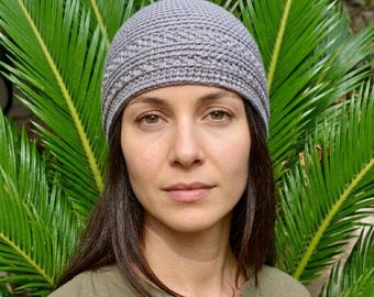 Crochet hat - skullcap hat unisex -- skull cap beanie - cotton skullcap for summer