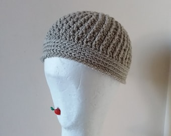 Crochet hat - skullcap hat unisex -- skull cap beanie - cotton skullcap for summer