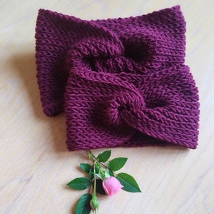 Woolen turban, twist headband for mum and daughter