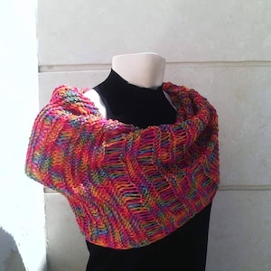Sheer silk Summer scarf, colorful shrug, breezy loop scarf, women silk scarves, summer loose scarf, mesh gaiter for women, round neck scarf