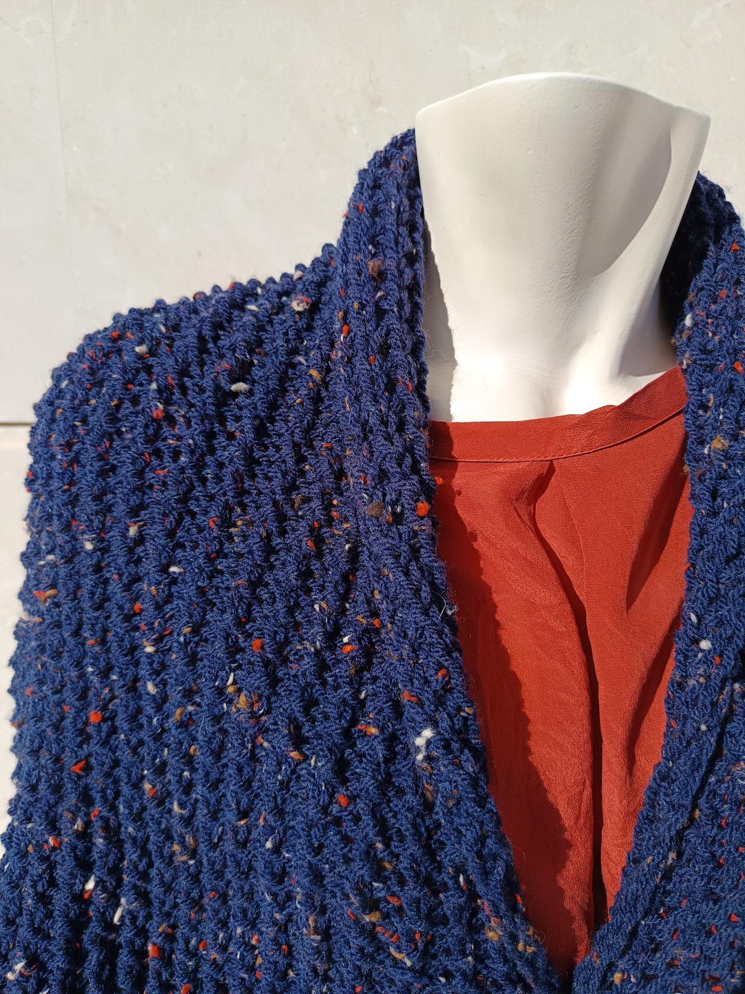 Women Cape in Merino Wool, Handmade Knitted Capelet, Sweater Without ...