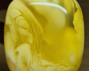 Natural Amber Cabochon, Rare Yellow with Milk type, Opaque Amber Cabochon, Rare Amber, for collectors, for creative ideas
