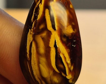 Natural Amber Cabochon, Rare Coffee with Milk type, Opaque Amber Cabochon, Rare Amber, for collectors, for creative ideas