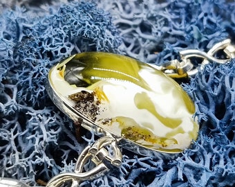 Natural Amber Bracelet, Transparent Yellow with White Opaque , Oval Shape, 925 Sterling Silver, Adjustable bracelet, 15g, 15-20 cm, #793