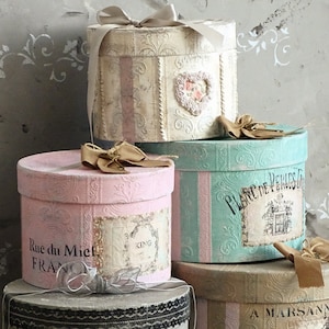 Shabby Chic Hutschachtel: Französisches Vintage Dekor, Romantische Aufbewahrung