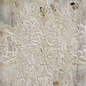 Decorative Aged Wood Wall Tile, Antique Baroque Style Wall Art Tile, Brocante Shabby Chic Wood Tile, Textured Distressed Wall Wood Decor zdjęcie 2