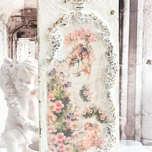 Barocke Wandplatte Cherub Wandplatte: Shabby Chic Französische Rokoko Plakette