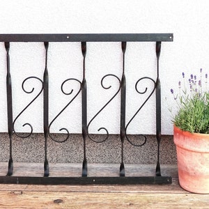 Wrought Iron Window Grille: Brocante Garden Decor, Architectural Salvage