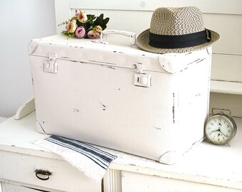 antique white toy chest