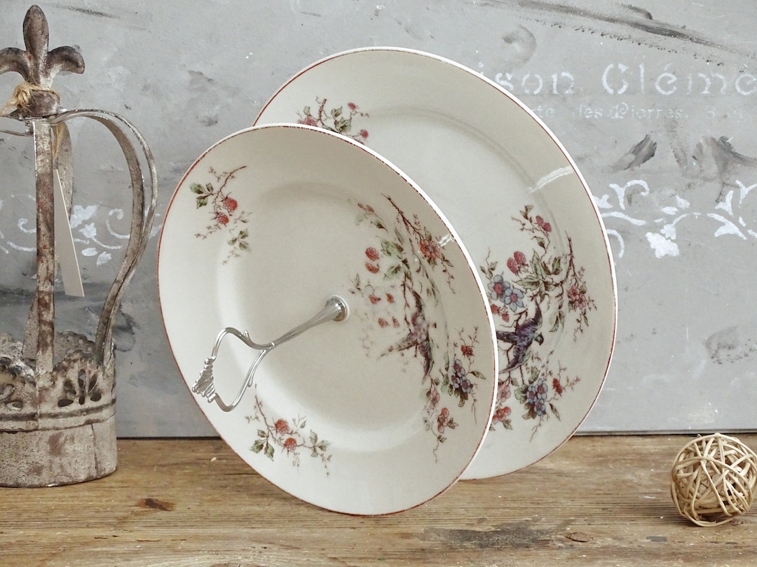 Supporto Torta 2 Livelli In Ceramica - Alzata Per Dolci E Frutta, Design Con Manico Dorato, Oro - Foto 6