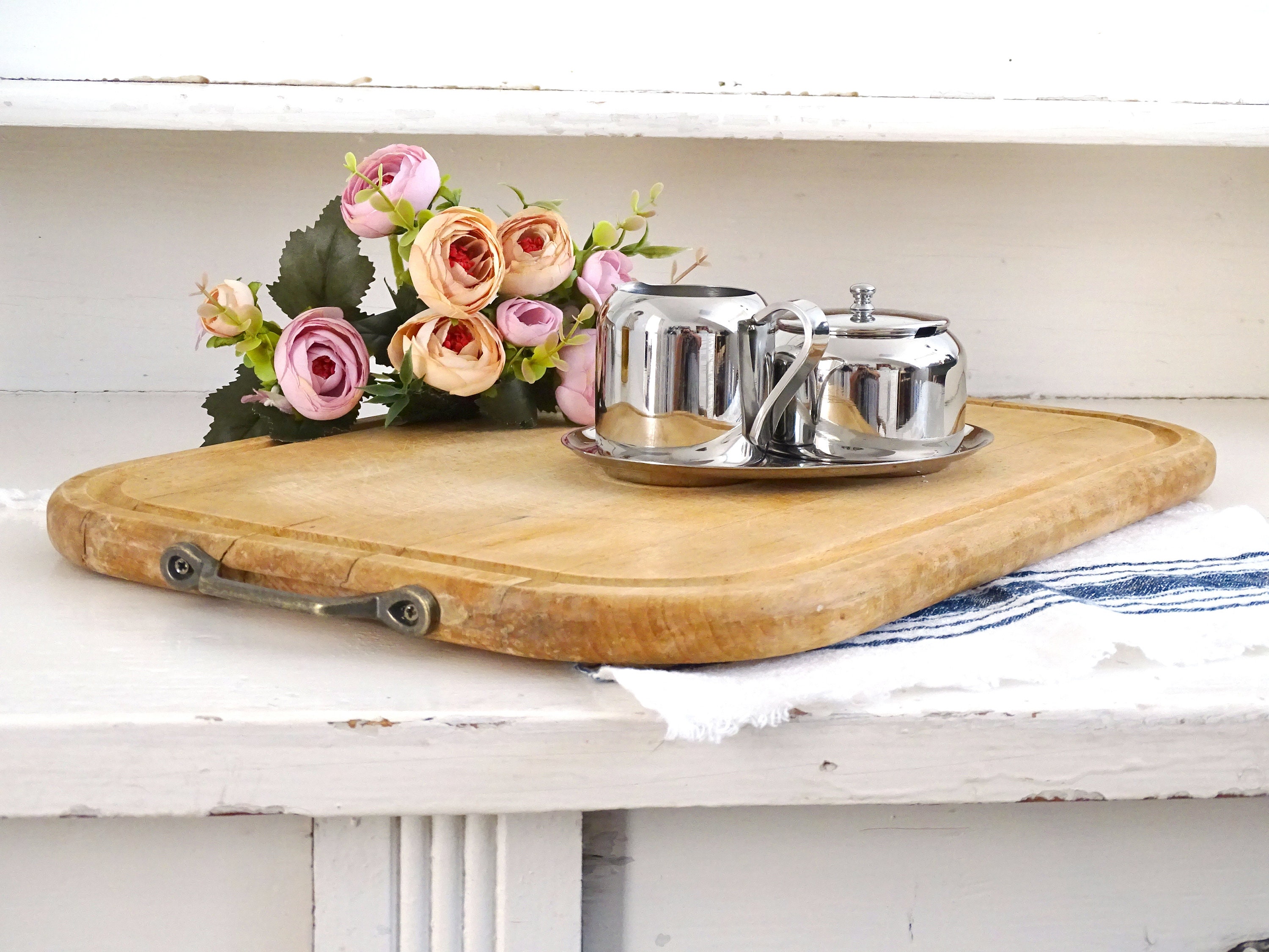 Rustic Cutting Board Handles Wood Charcuterie Chopping Board Etsy UK