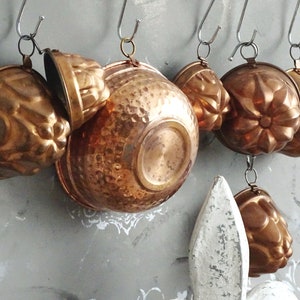 French Copper Jello Mold, Copper Pastry Desert Mold, Copper Pattiserie Baking Cake Pan, Rustic Bakeware Farmhouse Country Kitchen Wall Decor